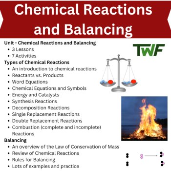 Chemical Reactions and Balancing Unit | Chemical Equations and Symbols, image 2