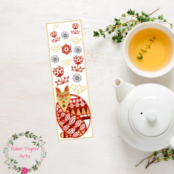 Nordic Slavic Folk Art Bookmarks Class Gift Tags Cards Scandinavian Animals, image 3