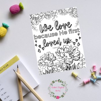 Love Bible Verses 6 Coloring Pages Calming Scripture Activity for Teens Adults, image 4
