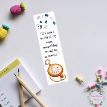 Alice's Adventures in Wonderland Quotes Bookmarks Class Gift Tags Favors, image 4
