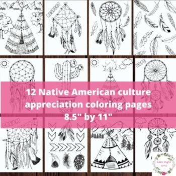 Indigenous People Culture Appreciation Native American Quotes Coloring Bundle, image 2