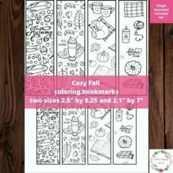 Fall Bundle Coloring Pages Bookmarks Pumpkins Thanksgiving Gratitude Calm Crafts, image 4