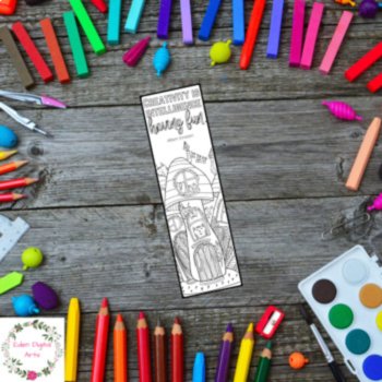 Creativity & Imagination Quotes Whimsical Coloring Bookmarks Art History Craft, image 2