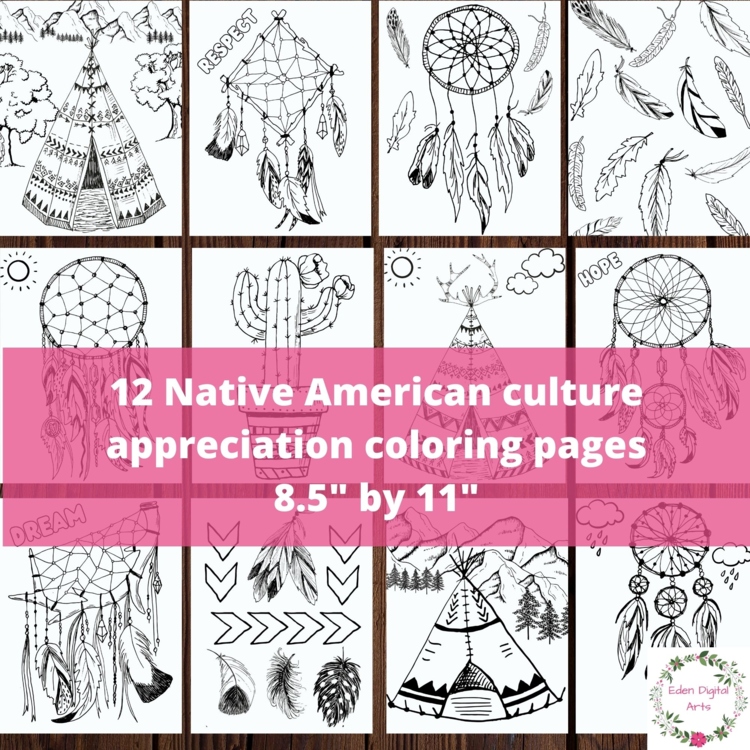 12 Native American Coloring Pages Indigenous People Day Culture Appreciation