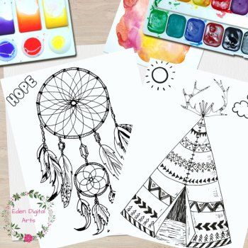 12 Native American Coloring Pages Indigenous People Day Culture Appreciation, image 2