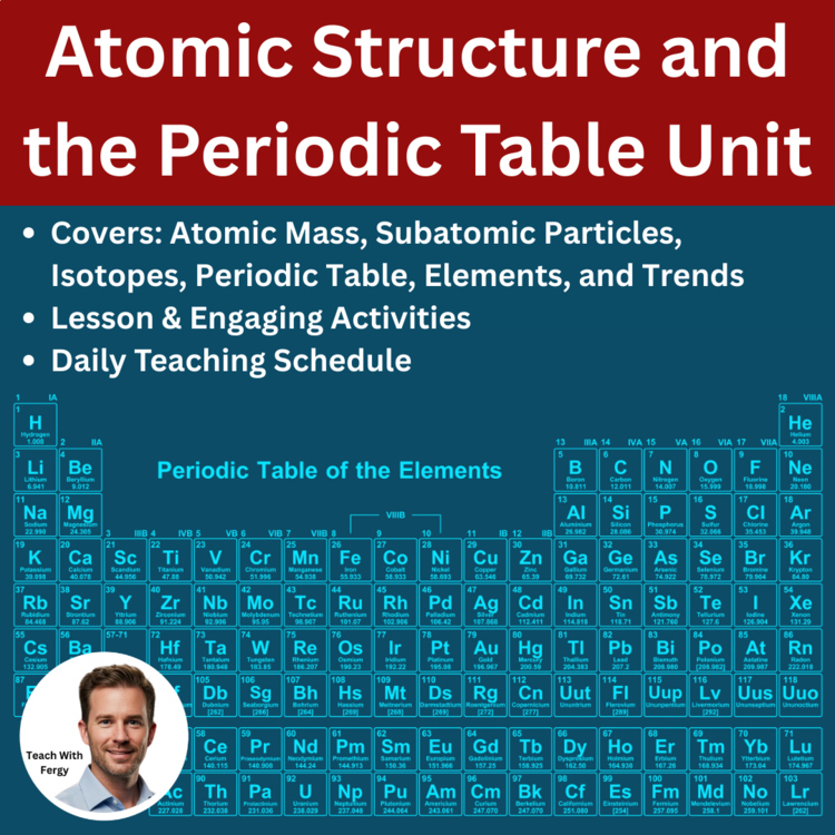 Atomic Structure and the Periodic Table Unit | Atomic Mass, Elements, Trends