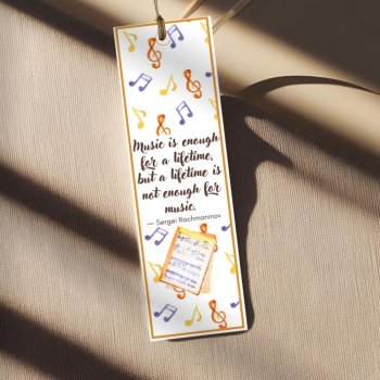 Music Quotes Bookmarks Orchestra Teacher Student DIY Gift Add On Tags Cards, image 4