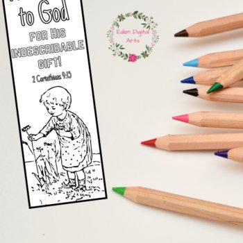 Gratitude Bible Verse Coloring Bookmarks Scripture Thanksgiving Craft Page, image 4