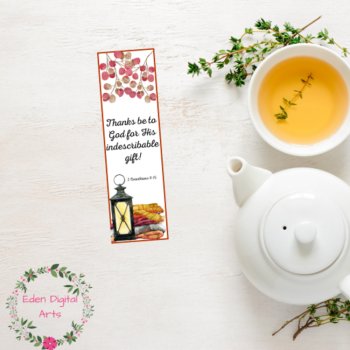 Gratitude Bible Verse Bookmarks Gift Tags, Thanksgiving Scripture, Fall Autumn, image 2