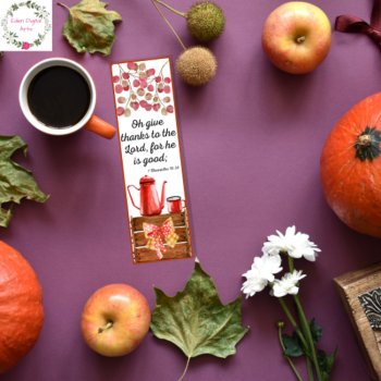 Gratitude Bible Verse Bookmarks Gift Tags, Thanksgiving Scripture, Fall Autumn, image 4