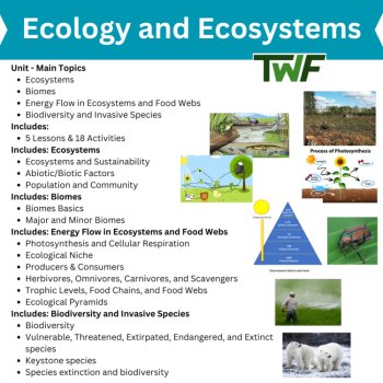 Ecology and Ecosystems Unit | Biomes, Energy Flow, Biodiversity, Food Webs, image 2