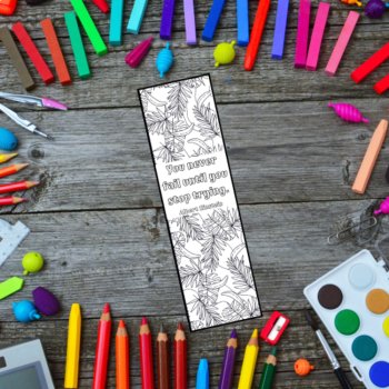 Albert Einstein Inspirational Quotes Coloring Bookmarks Fast Finisher Craft Gift, image 4