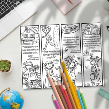 Coloring Bookmarks Quotes From Anne of Green Gables Literary Activity Page PDF, image 4