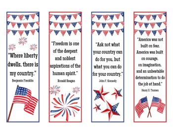 American Patriotic Bookmarks Gift Tags, Military Veteran Appreciation Memorial, image 2
