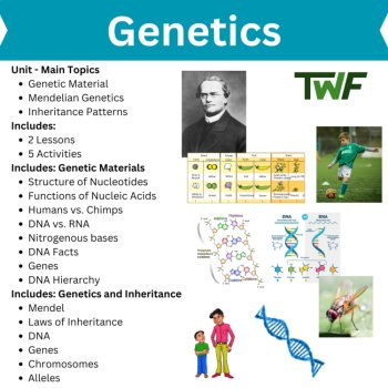 Genetics Unit | Genetic Materials, Mendelian Genetics, Inheritance Patterns, image 2