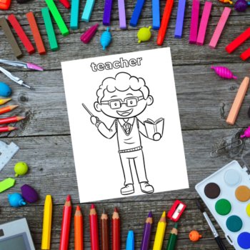 Cute Kawaii Community Helpers Coloring Pages, Jobs Activity Careers Occupations, image 2