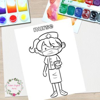 Cute Kawaii Community Helpers Coloring Pages, Jobs Activity Careers Occupations, image 3