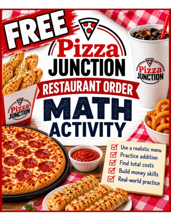 FREE Menu Math Activity | Pizza Junction Menu | Consumer Math | Functional Math