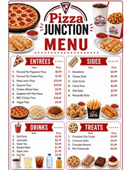 FREE Menu Math Activity | Pizza Junction Menu | Consumer Math | Functional Math, image 2