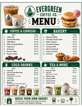 FREE Menu Math & Budgeting Worksheets | Coffee Shop | Consumer Math, image 2