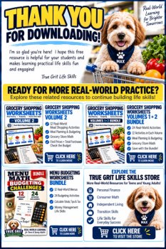 FREE Grocery Shopping Worksheet | Grocery Store Math | Budgeting | Consumer Math, image 4