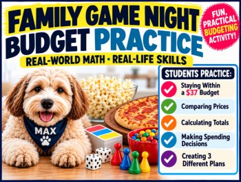 FREE Budgeting Worksheet | Family Game Night | Personal Finance | Consumer Math, image 3