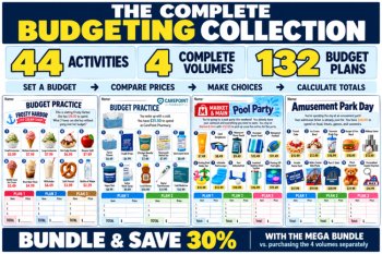 Budgeting Worksheets Mega Bundle | Personal Finance Curriculum | Consumer Math, image 4
