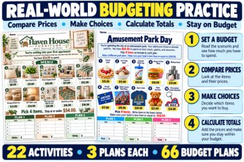 Budgeting Worksheets Bundle Vol. 3 & 4 | Personal Finance | Consumer Math, image 4