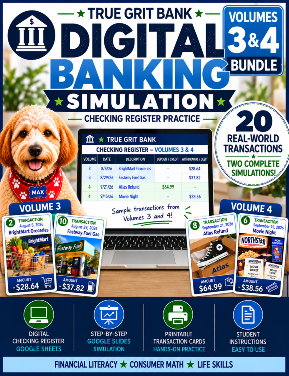 Personal Finance Curriculum | Digital Banking Bundle V3&4 | Financial Literacy