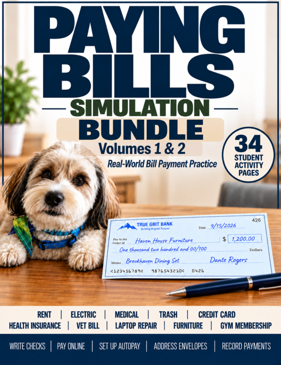 Paying Bills Bundle | Adulting Made Easy | Personal Finance | Consumer Math
