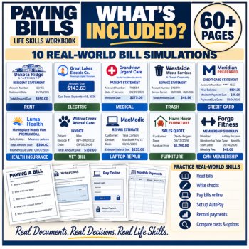 Paying Bills Bundle | Adulting Made Easy | Personal Finance | Consumer Math, image 2