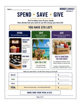 FREE Budgeting Worksheets | Wants vs Needs | Personal Finance | Consumer Math, image 4