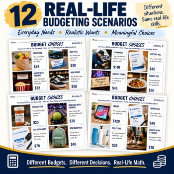 Budgeting Worksheets Bundle | Wants vs Needs | Personal Finance Curriculum, image 3