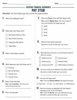 FREE Pay Stub Activity | Personal Finance | Financial Literacy | Consumer Math, image 3