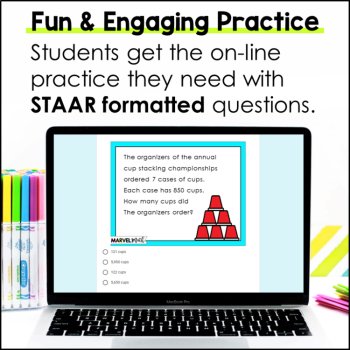 Multiplication and Division Practice - 4th Grade TEKS - Online STAAR Review, image 2