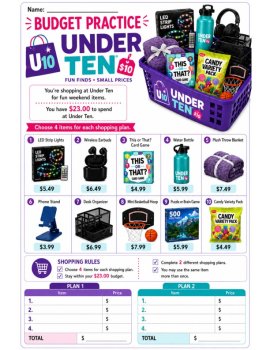 FREE Budgeting Worksheet | Shopping Challenge | Personal Finance | Consumer Math, image 2