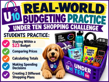 FREE Budgeting Worksheet | Shopping Challenge | Personal Finance | Consumer Math, image 3