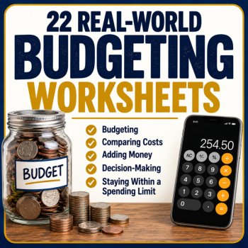 Budgeting Worksheets Bundle | Personal Finance Curriculum | Consumer Math, image 4