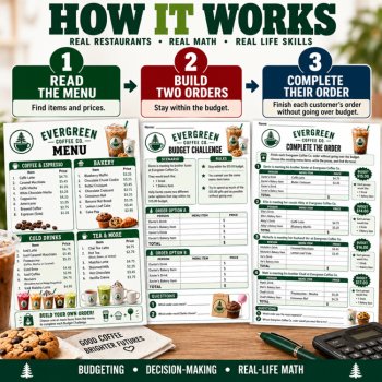 Menu Budgeting Worksheets Bundle | Consumer Math Curriculum | Personal Finance, image 3