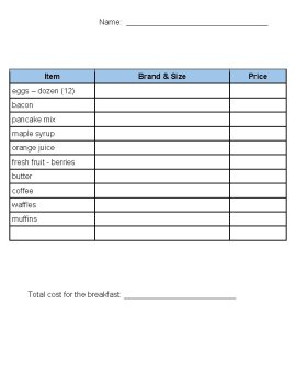 FREE Grocery List | Grocery Store Math | Consumer Math | Functional Math, image 3