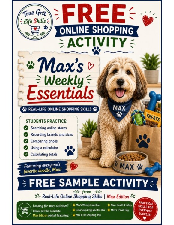 FREE Shopping List Activity | Shopping Math | Consumer Math | Functional Math