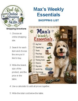FREE Shopping List Activity | Shopping Math | Consumer Math | Functional Math, image 2