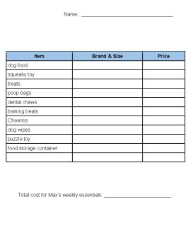 FREE Shopping List Activity | Shopping Math | Consumer Math | Functional Math, image 3