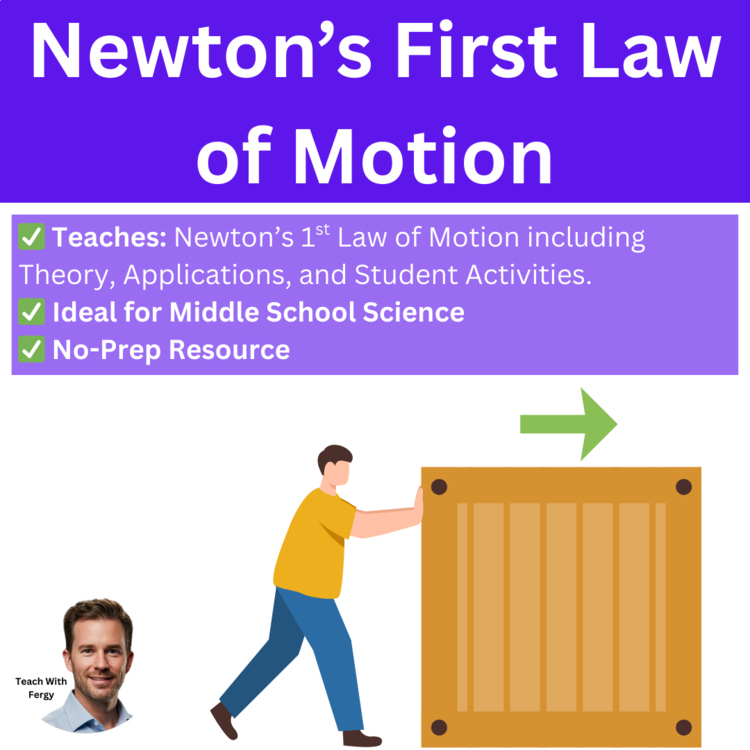 Newton's First Law of Motion Lesson | Force Overview, Inertia, Net Force
