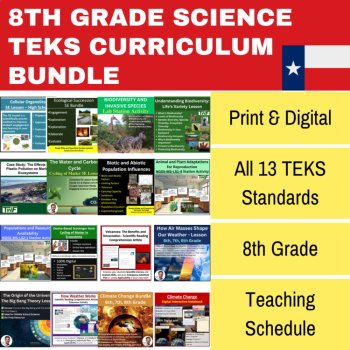 TEKS Science 8th Grade NEW 2024 Curriculum Bundle Full Year | Texas, STAAR, image 2