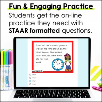 4th Grade Area, Perimeter, Measurement Conversions - Online STAAR Review, image 2