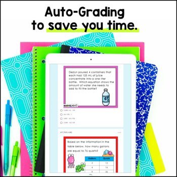 4th Grade Area, Perimeter, Measurement Conversions - Online STAAR Review, image 3