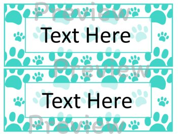 Editable Paw Print Name Tags , image 3