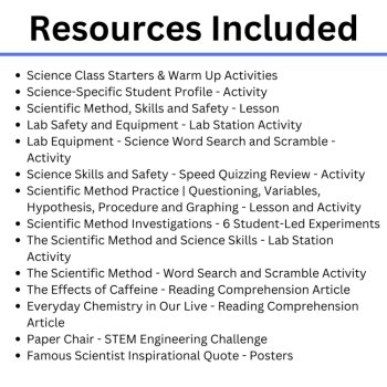 Start of the Year HIGH School Science Bundle | Icebreakers and Activities, image 3