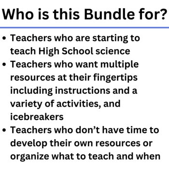 Start of the Year HIGH School Science Bundle | Icebreakers and Activities, image 4